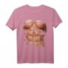 Fake Muskeln Sixpack Bodybuilder T-Shirt - Lustiges Party-Shirt für Geburtstags- und Feten-Geschenke
