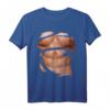Fake Muskeln Sixpack Bodybuilder T-Shirt - Lustiges Party-Shirt für Geburtstags- und Feten-Geschenke