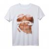 Fake Muskeln Sixpack Bodybuilder T-Shirt - Lustiges Party-Shirt für Geburtstags- und Feten-Geschenke