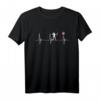Bogenschießen Herzschlag EKG Pulsschlag T-Shirt – Geschenk für Bogenschützen, Jäger & Vereinsmitglieder für Geburtstag, Weihnachten & besondere Anlässe