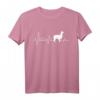 Alpaka Herzschlag T-Shirt für Damen, Herren & Kinder – Lustiges Geschenk für Alpakazüchter, Alpakaliebhaber & Anden Fans