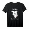 Brandenburg Cottbus Geschenk T-Shirt mit Stadtkarte & Herz - Perfektes Souvenir für Heimatliebhaber