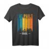 Sao Paulo Brasilien Retro Vintage Sonnenuntergang Skyline T-Shirt – Perfektes Souvenir & Geschenk für Reisende, Touristen & Fans der Stadt