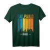 Sao Paulo Brasilien Retro Vintage Sonnenuntergang Skyline T-Shirt – Perfektes Souvenir & Geschenk für Reisende, Touristen & Fans der Stadt