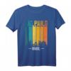 Sao Paulo Brasilien Retro Vintage Sonnenuntergang Skyline T-Shirt – Perfektes Souvenir & Geschenk für Reisende, Touristen & Fans der Stadt