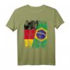 Brasilien Deutschland Flagge T-Shirt für Damen, Herren & Kinder - Klassisch geschnitten, doppelt genähter Saum