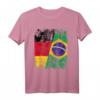 Brasilien Deutschland Flagge T-Shirt für Damen, Herren & Kinder - Klassisch geschnitten, doppelt genähter Saum