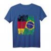 Brasilien Deutschland Flagge T-Shirt für Damen, Herren & Kinder - Klassisch geschnitten, doppelt genähter Saum