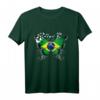 Brasilien-Flagge T-Shirt mit Schmetterling – Stolz auf brasilianisches Erbe, Geschenkidee für Brasilien-Fans und Freunde