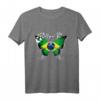 Brasilien-Flagge T-Shirt mit Schmetterling – Stolz auf brasilianisches Erbe, Geschenkidee für Brasilien-Fans und Freunde