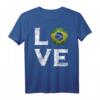Ich Liebe Brasilien T-Shirt - Klassisch geschnitten, doppelt genähter Saum, perfektes Geschenk für Brasilien-Fans