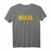 BRASILIEN Flagge T-Shirt für Damen, Herren & Kinder - Klassisch geschnitten, doppelt genähter Saum, ideal für Brasilien-Fans