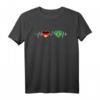 Deutschland Brasilien Herzschlag T-Shirt – Stolz auf brasilianische Herkunft in Deutschland, Fan-Shirt für Brasilianer
