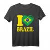 I Heart Brasilien-Flagge T-Shirt - Stylisches City Outfit für Brasilien-Liebhaber & Supporter, Perfekt als Geschenk