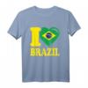 I Heart Brasilien-Flagge T-Shirt - Stylisches City Outfit für Brasilien-Liebhaber & Supporter, Perfekt als Geschenk