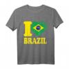 I Heart Brasilien-Flagge T-Shirt - Stylisches City Outfit für Brasilien-Liebhaber & Supporter, Perfekt als Geschenk
