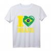 I Heart Brasilien-Flagge T-Shirt - Stylisches City Outfit für Brasilien-Liebhaber & Supporter, Perfekt als Geschenk