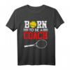 Tennistrainer Spruch Coach Witz 'Born to be a Coach' Tennis T-Shirt – Perfektes Geschenk für Tennistrainer & Coaches