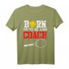 Tennistrainer Spruch Coach Witz 'Born to be a Coach' Tennis T-Shirt – Perfektes Geschenk für Tennistrainer & Coaches