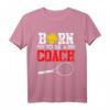 Tennistrainer Spruch Coach Witz 'Born to be a Coach' Tennis T-Shirt – Perfektes Geschenk für Tennistrainer & Coaches