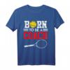 Tennistrainer Spruch Coach Witz 'Born to be a Coach' Tennis T-Shirt – Perfektes Geschenk für Tennistrainer & Coaches
