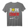 Tennistrainer Spruch Coach Witz 'Born to be a Coach' Tennis T-Shirt – Perfektes Geschenk für Tennistrainer & Coaches
