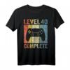 Gamer T-Shirt Level 40 - Lustiges Geburtstags-Shirt für Männer zum HapPanda