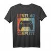 Gamer T-Shirt Level 40 - Lustiges Geburtstags-Shirt für Männer zum HapPanda