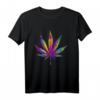 Buntes Hanfblatt T-Shirt – Geschenkidee für Kiffer, Marihuana-Fans, CBD Nutzer und Hanf-Liebhaber