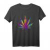 Buntes Hanfblatt T-Shirt – Geschenkidee für Kiffer, Marihuana-Fans, CBD Nutzer und Hanf-Liebhaber