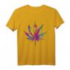 Buntes Hanfblatt T-Shirt – Geschenkidee für Kiffer, Marihuana-Fans, CBD Nutzer und Hanf-Liebhaber