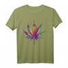 Buntes Hanfblatt T-Shirt – Geschenkidee für Kiffer, Marihuana-Fans, CBD Nutzer und Hanf-Liebhaber