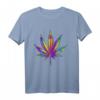 Buntes Hanfblatt T-Shirt – Geschenkidee für Kiffer, Marihuana-Fans, CBD Nutzer und Hanf-Liebhaber