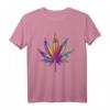 Buntes Hanfblatt T-Shirt – Geschenkidee für Kiffer, Marihuana-Fans, CBD Nutzer und Hanf-Liebhaber