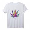 Buntes Hanfblatt T-Shirt – Geschenkidee für Kiffer, Marihuana-Fans, CBD Nutzer und Hanf-Liebhaber