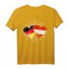 Deutschland Österreich Freundschaft Herz Flagge T-Shirt – Geschenk für Paare, Familie & Freunde zum Österreich- oder Deutschlandfest