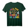 All You Need is Love Peace Sign Tie Dye Hippie Retro T-Shirt – Buntes 60s & 70s Style für Erwachsene und Kinder, Perfekt als Geschenk
