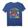 All You Need is Love Peace Sign Tie Dye Hippie Retro T-Shirt – Buntes 60s & 70s Style für Erwachsene und Kinder, Perfekt als Geschenk