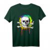Buntes Jungent-Shirt mit Totenkopf und gekreuzten Knochen - Tropfende Spritzer, trendiges Geschenk für Kinder