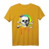 Buntes Jungent-Shirt mit Totenkopf und gekreuzten Knochen - Tropfende Spritzer, trendiges Geschenk für Kinder