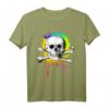 Buntes Jungent-Shirt mit Totenkopf und gekreuzten Knochen - Tropfende Spritzer, trendiges Geschenk für Kinder