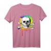 Buntes Jungent-Shirt mit Totenkopf und gekreuzten Knochen - Tropfende Spritzer, trendiges Geschenk für Kinder