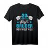 Herren T-Shirt 'So sieht der beste Bruder der Welt aus' – Originelles Geschenk für Bruder zu Geburtstag & Weihnachten