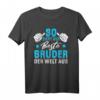 Herren T-Shirt 'So sieht der beste Bruder der Welt aus' – Originelles Geschenk für Bruder zu Geburtstag & Weihnachten