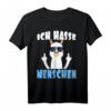 Lustiges Alpaka mit Mittelfinger T-Shirt – Für Schwarzhumor-Fans, Menschenhasser & Rebellisches Humor-Shirt