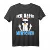 Lustiges Alpaka mit Mittelfinger T-Shirt – Für Schwarzhumor-Fans, Menschenhasser & Rebellisches Humor-Shirt