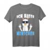 Lustiges Alpaka mit Mittelfinger T-Shirt – Für Schwarzhumor-Fans, Menschenhasser & Rebellisches Humor-Shirt