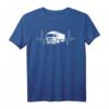 LKW-Fahrer Fernfahrer Herzschlag Linien T-Shirt – Coole Geschenkidee für Trucker und LKW-Fahrer mit Herz