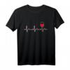 Herzschlag Wein T-Shirt – Lustiges Geschenk für Weinliebhaber, Alkoholtrinker und Weingenießer zu Geburtstag, Weihnachten oder besonderen Anlässen