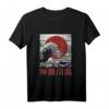 Japan Flagge & Welle T-Shirt mit Kanagawa Motiv - Vintage Kunstdesign für Japan Fans & Kulturinteressierte